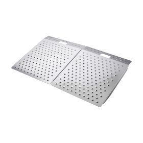 Threshold Ramp for Doorways, 29.5 x 24.3 in, Platform Aluminum Wheelchair Ramp, Non-Slip Door Threshold Ramps, 750 lbs Load Capacity, for Home St