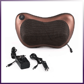 Back and Neck Massage Pillow with Heat - Ergonomic 3D Mesh Shiatsu Massager with Car Adapter, Portable Relaxation for Home, Office & Travel
