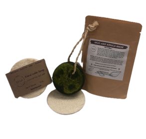 BeNat All-Natural Acne Care Bundle with Mud & Arnica Facial Mask Powder, Speckless Exfoliating Soap Bar, and 5-Piece Natural Loofah Set for Clear