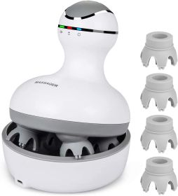 Smart Electric Scalp Massager - Waterproof Wireless Handheld Head Scratcher & Body Massage Tool with 4 Modes
