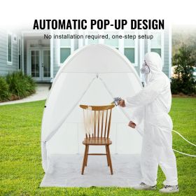 Spray Paint Shelter, 60 x 60 x 70 in Pop-Up Portable Spray Paint Tent with Built-In Floor, Exhaust Window and Storage Bag
