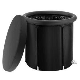 Ice Bath Tub, Cold Water Therapy Plunge Tub for Athletes, Portable Outdoor Ice Barrel Plunge Pool for Recovery
