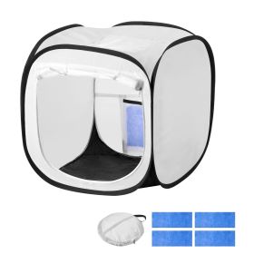 Portable Paint Booth Tent, 15.94 x 15.94 x 16.9 inch Pop-Up Portable Spray Paint Tent with Mesh Door, Spray Painting Tents for Small Models