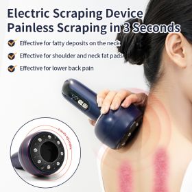 Electric charging, scraping, cupping, meridian brushing, negative pressure, cupping, suction, heating, tendon therapy, health massage, divine too (Color: Health massager-white)