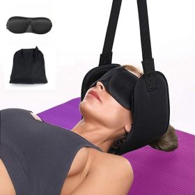 Adjustable Neck Traction Stretcher Strap for Pinched Nerves, Portable and Easy to Use with Release Buckle (Color: Black 1)